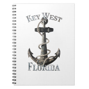 Key West Florida Vacation Nautical Anchor Segeln Notizblock