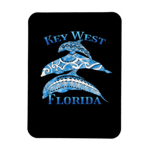 Key West Florida Vacation Tribal Delphine Magnet