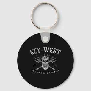 Key West Florida Vintage Poseidon Conch Republik Schlüsselanhänger