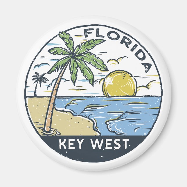 Key West Florida Vintages Emblem Magnet (Vorne)
