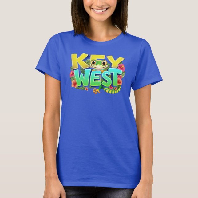 Key West Gecko Florida T-Shirt (Vorderseite)