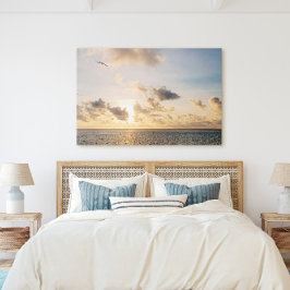 Key West Golden Sunset mit Vogel Flying Leinwanddruck