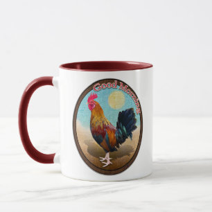 Key West - Gypsy Rooster Guten Morgen Vintage Oval Tasse