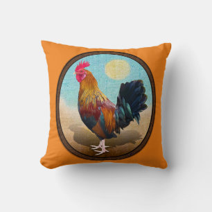 Key West - Gypsy Rooster Vintage Oval Kissen