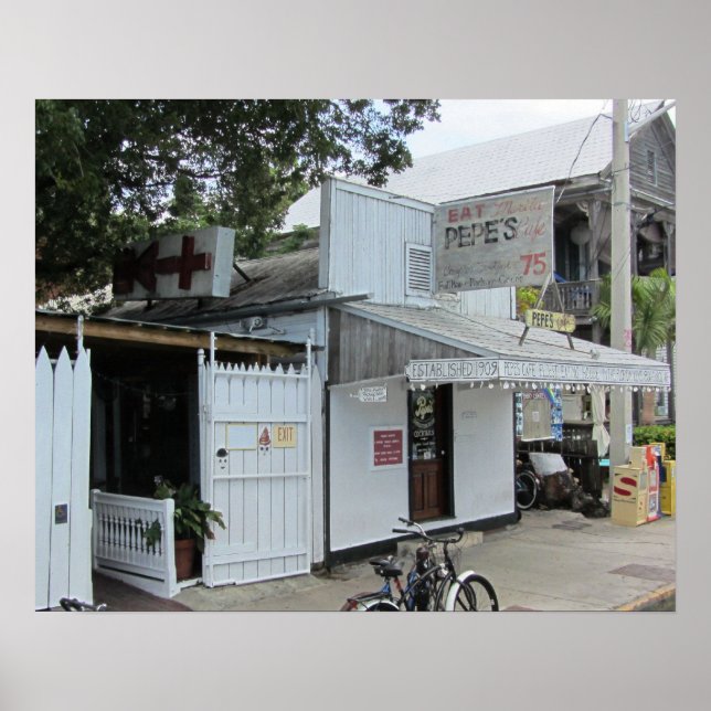 Key West Historic Pepe's Café Poster (Vorne)
