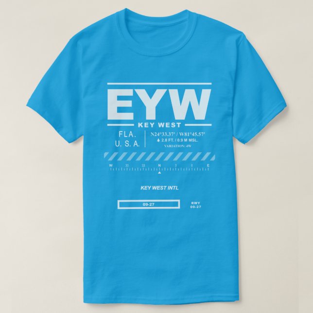 Key West International Airport EYW T - Shirt (Design vorne)