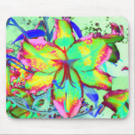 Key West Lily Mousepad<br><div class="desc">Colorful romantic retro surreal lily - the colors of the Caribbean</div>