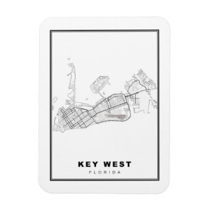 Key West Map Magnet