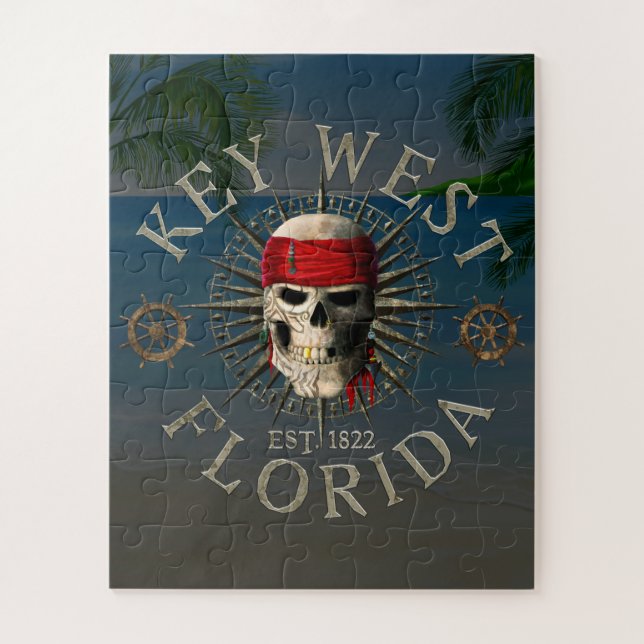 Key West Pirate Skull (Vertikal)