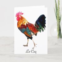 Key West Rooster Note Card<Blank Inside>