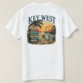 Key West Segelboot Fahrrad Richtungen T-Shirt