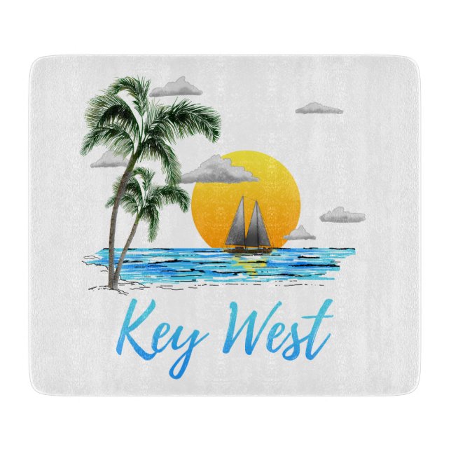 Key West-Segeln Schneidebrett (Vorderseite)