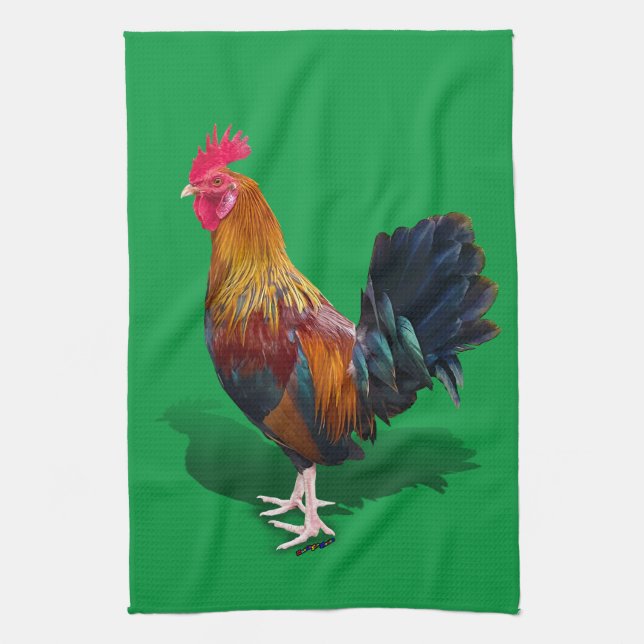 Key West - Sinti und Roma Rooster Geschirrtuch (Vertikal)