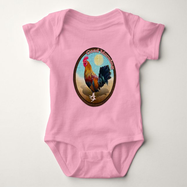 Key West - Sinti und Roma Rooster Guten Morgen Vin Baby Strampler (Vorderseite)