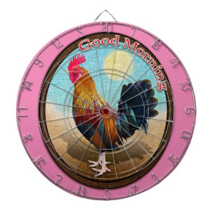 Key West - Sinti und Roma Rooster Guten Morgen Vin Dartscheibe
