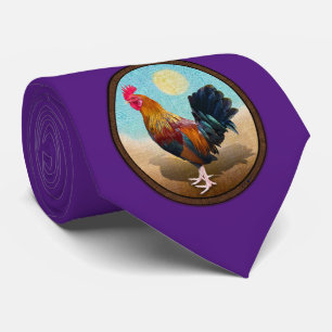 Key West - Sinti und Roma Rooster Vintag Oval Krawatte