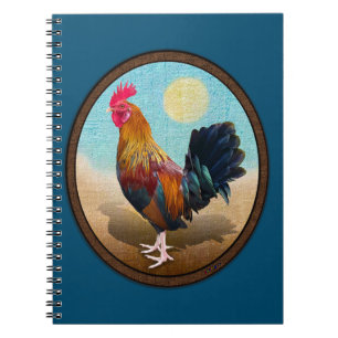 Key West - Sinti und Roma Rooster Vintag Oval Notizblock
