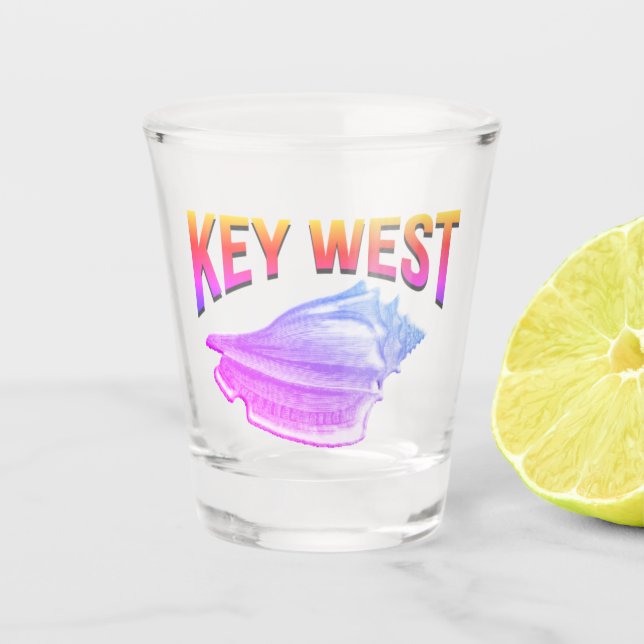 Key West-Sonnenuntergang-Farben Schnapsglas (Vorderseite)
