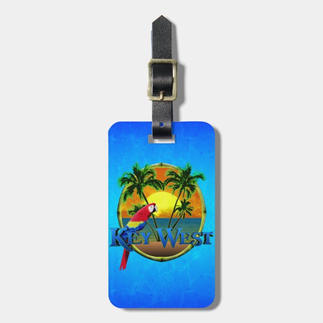 Key West-Sonnenuntergang Gepäckanhänger (Vorderseite vertikal)