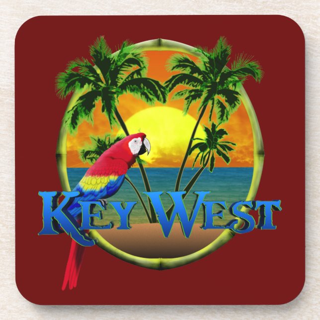 Key West-Sonnenuntergang Getränkeuntersetzer (Vorderseite)