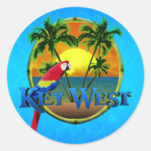 Key West-Sonnenuntergang Runder Aufkleber