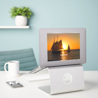 Key West, Sonnenuntergang und Segelboote, Aufkleber