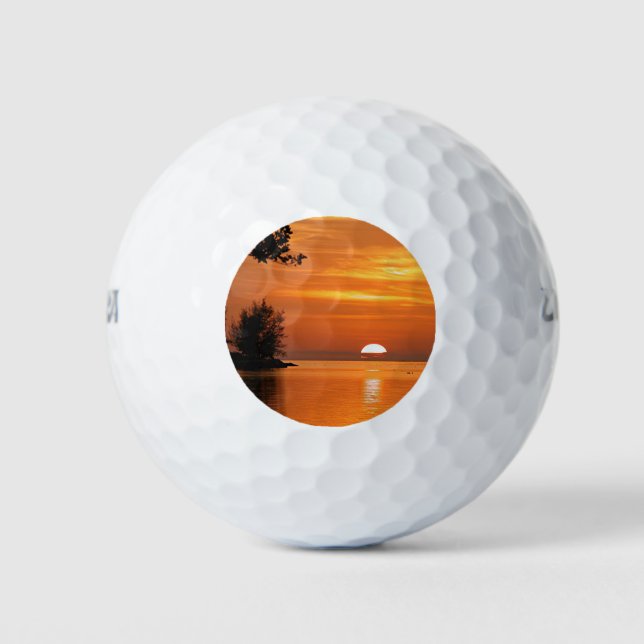 Key West, Sonnenuntergang von Florida Golfball (Vorderseite)