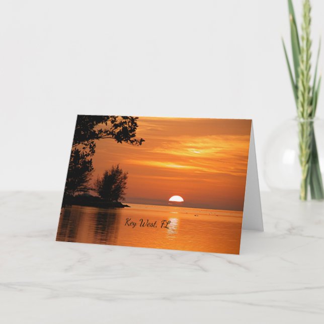 Key West, Sonnenuntergang von Florida, Karte (Vorderseite)