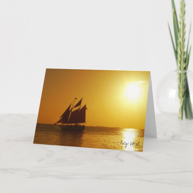 Key West Sunset Karte (Vorderseite)