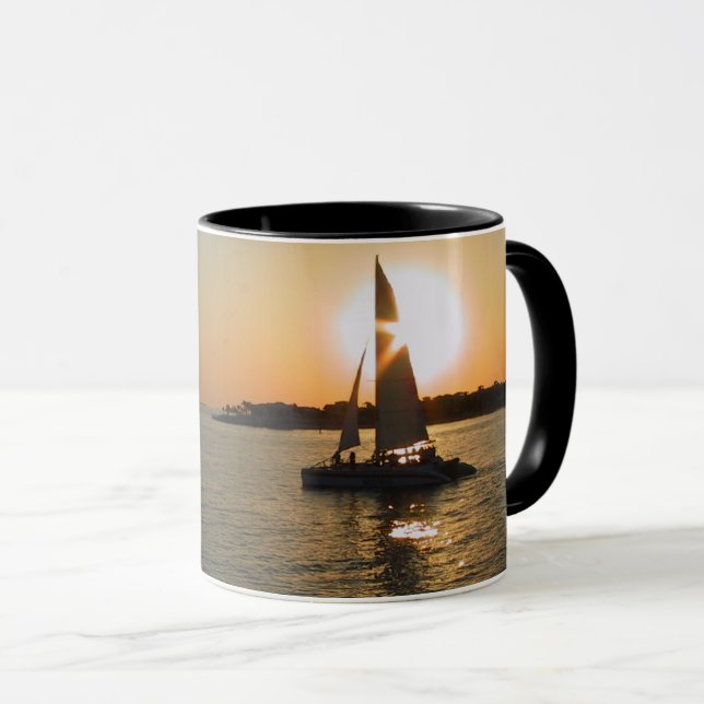Key West Sunset Segelsport Tasse (VorderseiteRechts)
