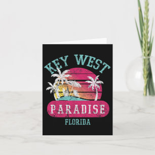 Key West Sunset Vintag Florida Beach Novelle Art Karte