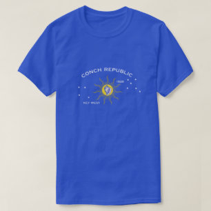 Key West-Tritonshorn-Republik-Flagge T-Shirt