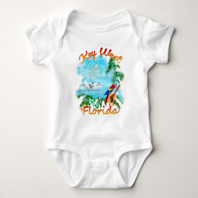 Key West Tropical Rock Baby Strampler (Vorderseite)
