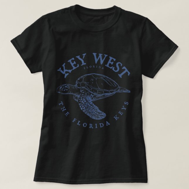 Key West Turtle Florida Keys Scuba Tauchen T-Shirt (Design vorne)