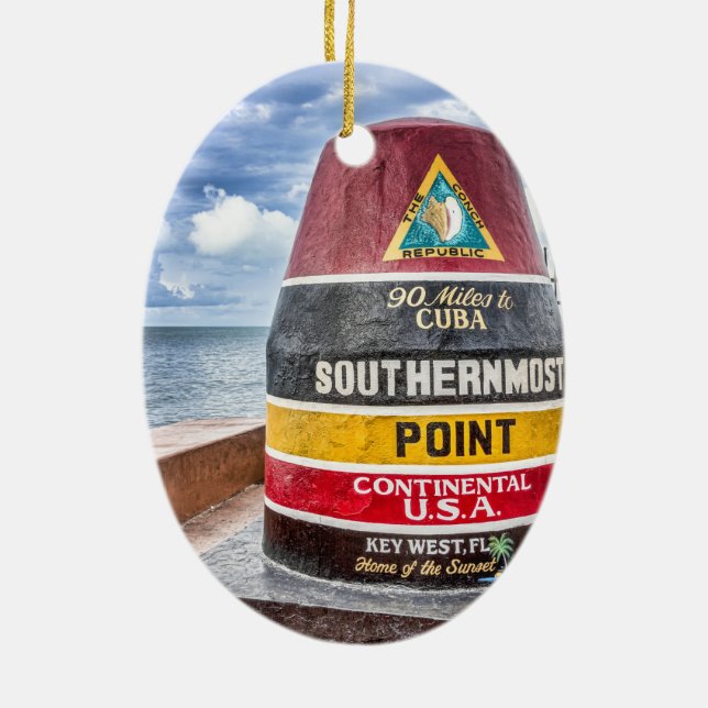Key West verzieren Keramikornament (Hinten)