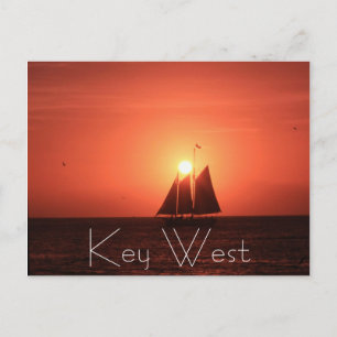 Key West, Voilier à Sunset Carte Postale