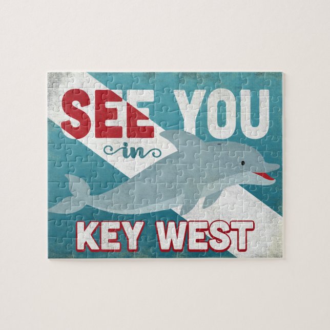 Key- Westdelphin - Retro Vintage Reise (Horizontal)