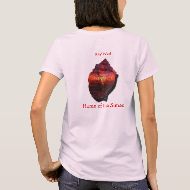 Key- Westtritonshornsonnenuntergang-Shirt T-Shirt (Rückseite)