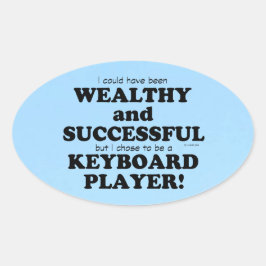 Keyboard-Aufkleber reich und erfolgreich Oval Ovaler Aufkleber