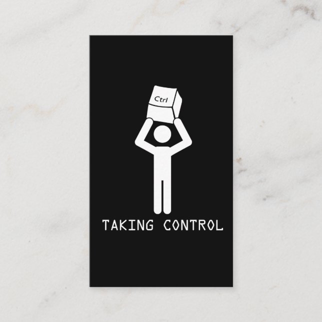 Keyboard-Kontrolle-Programmierer Informatik-Nerd Visitenkarte (Vorderseite)