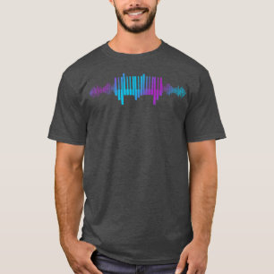 Keyboard Player Heartbeat Music Waves  T-Shirt