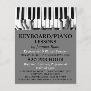 Keyboard-Player, Tastatur, Klavierunterricht Flyer