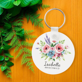 Keychain for bridesmaids, Gift for bride, floral Schlüsselanhänger