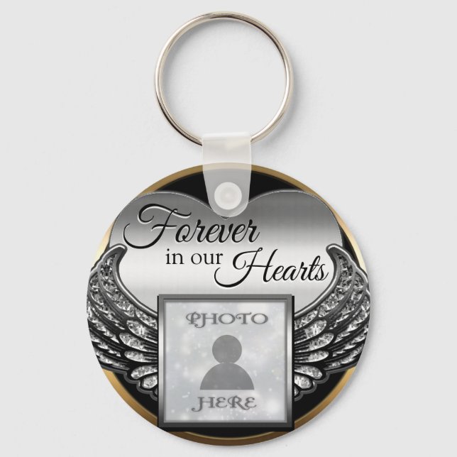 Keychain für benutzerdefinierte Foto-Memorial Schlüsselanhänger (Vorderseite)