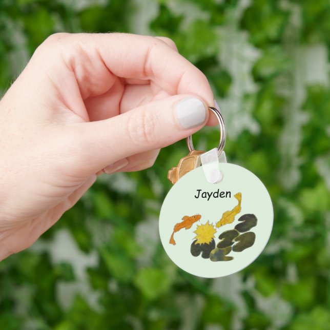Keychain - Koi and Lily Pads Schlüsselanhänger (Hand)