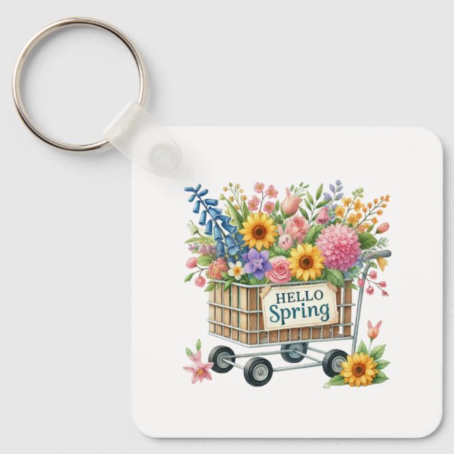 Keychain-Spring Floral Keychain Schlüsselanhänger (Vorderseite)