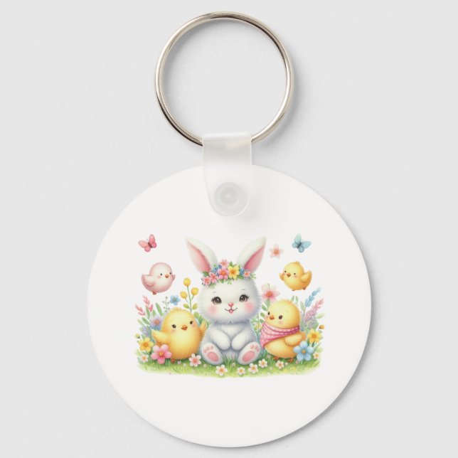 Keychain-Spring Floral Keychain Schlüsselanhänger (Vorderseite)