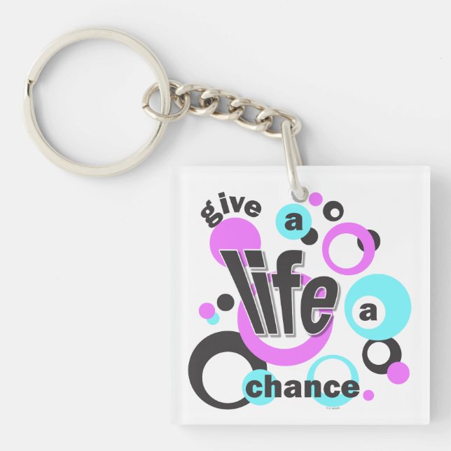 Keychain with a bubbly design. schlüsselanhänger (Vorderseite)