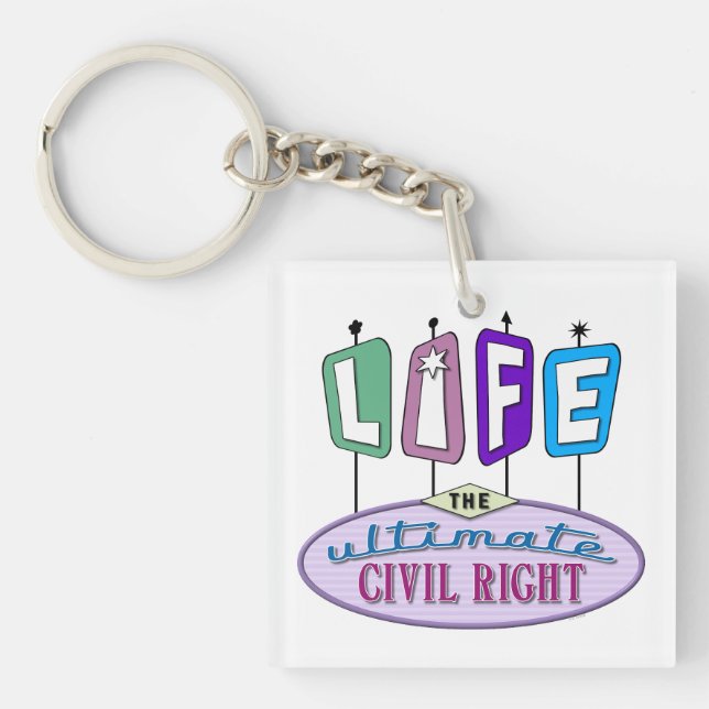 Keychain with a pro-life design. schlüsselanhänger (Vorderseite)