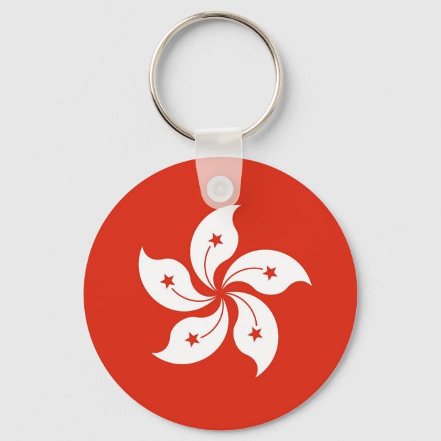 Keychain with Flag of Hong Kong,  China Schlüsselanhänger (Vorderseite)